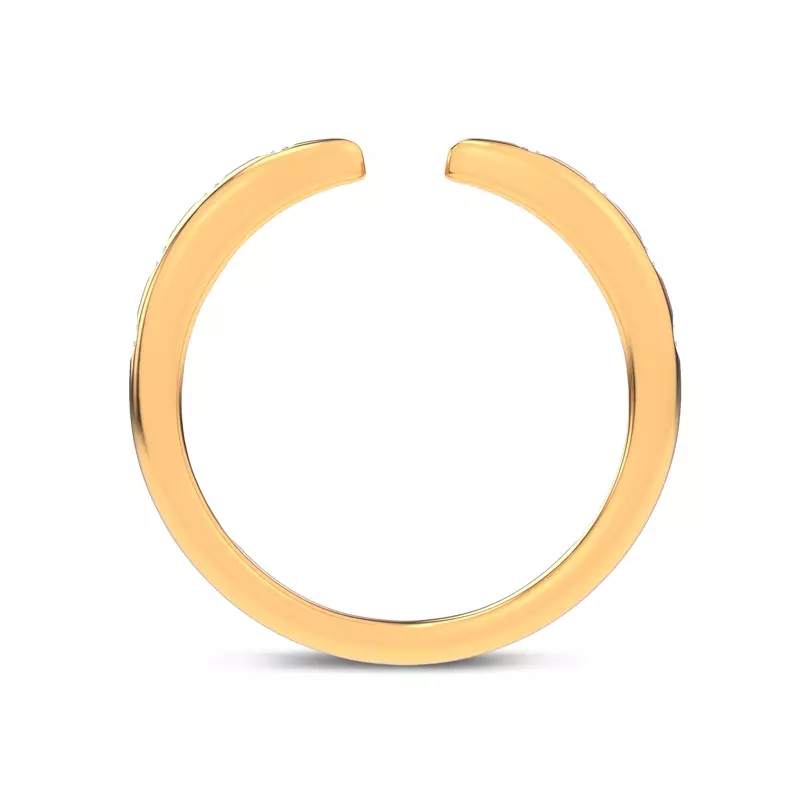14K Yellow Gold Lustra Open Diamond Band