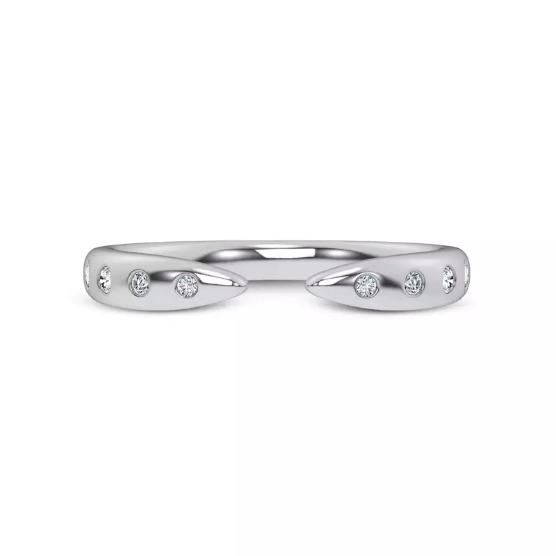 Platinum Lustra Open Lab Diamond Band