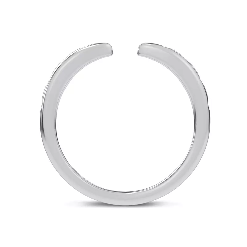 Platinum Lustra Open Diamond Band