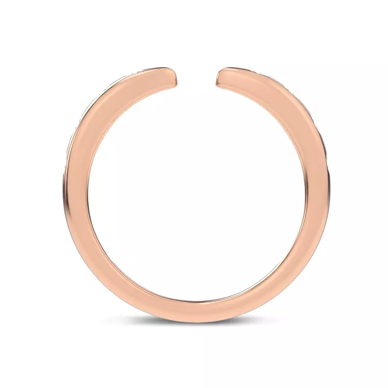 18K Rose Gold Lustra Open Diamond Band