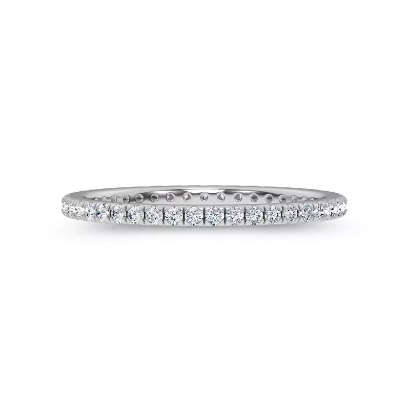14K White Gold Stackable Pavé Eternity Band (0.33 ct. tw.)