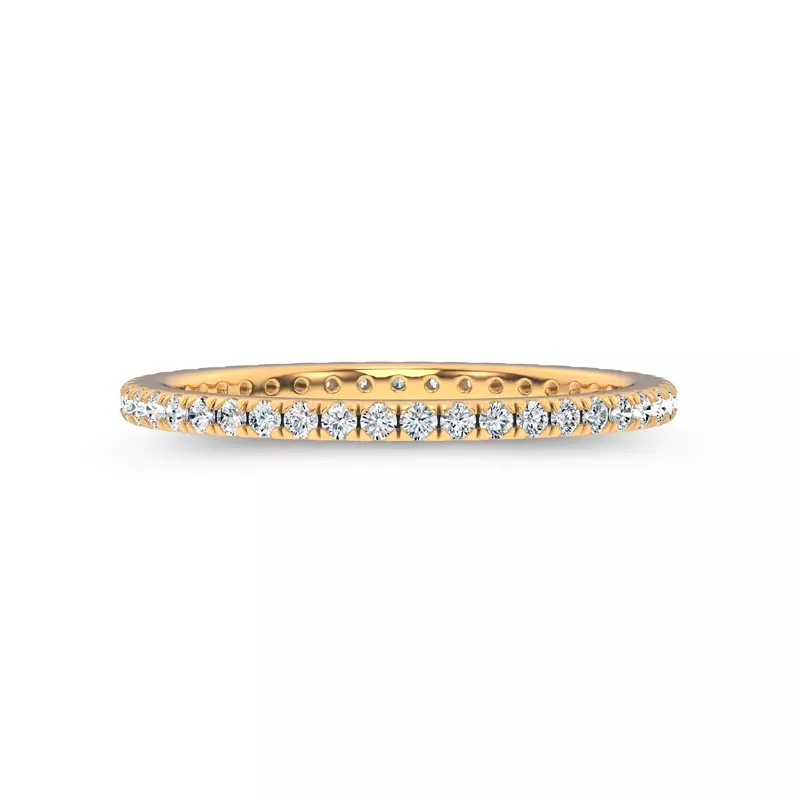 14K Yellow Gold Everyday Pavé Eternity Band (0.33 ct. tw.)
