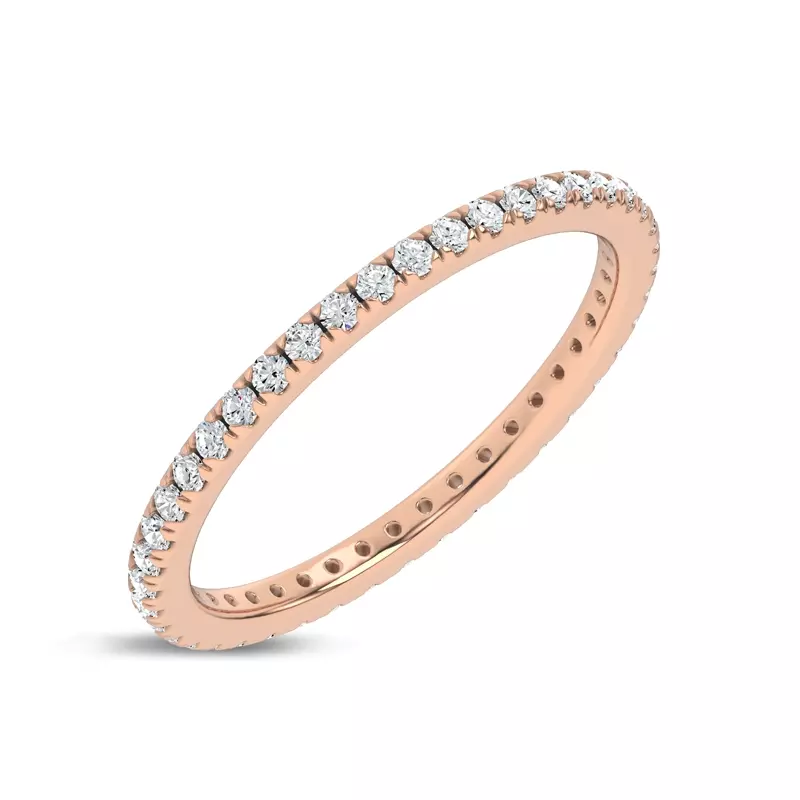 18K Rose Gold Everyday Pavé Eternity Band (0.33 ct. tw.)