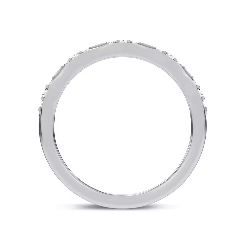 Platinum Ouvre Clustered Round Open Band