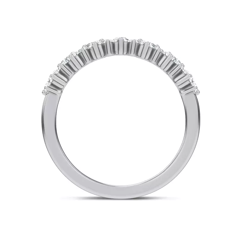 14K White Gold Ouvre Layered Open Lab Band