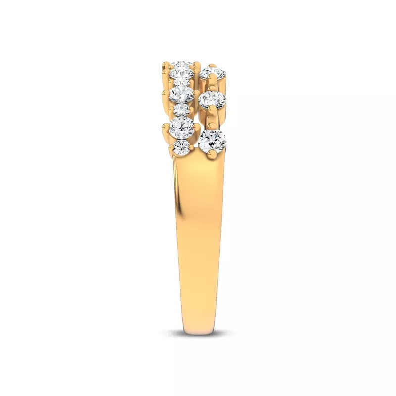 14K Yellow Gold Ouvre Layered Open Band