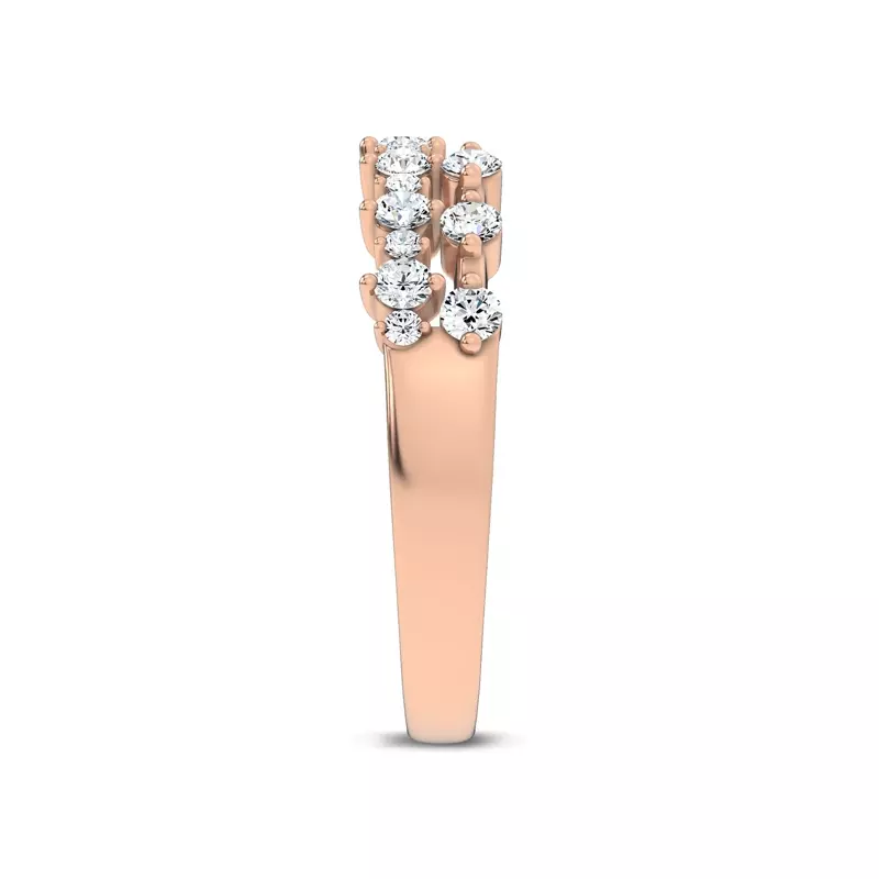 18K Rose Gold Ouvre Layered Open Band