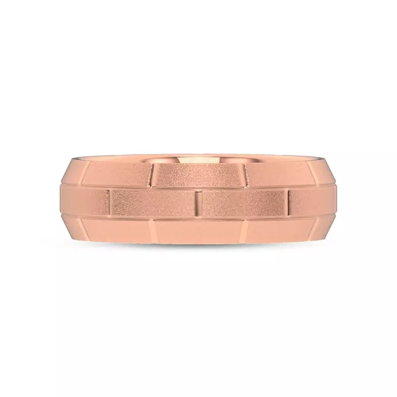 Brushed Brick Beveled Edge Band (7.1mm)