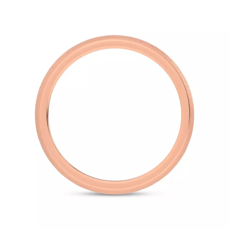 14K Rose Gold Patterned Brushed Edge Band (7mm)