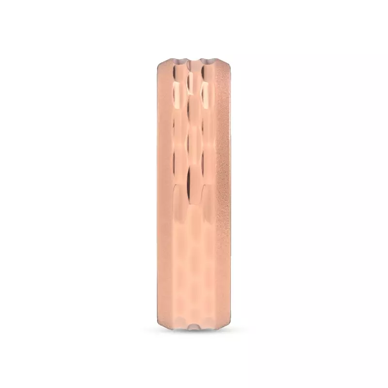 14K Rose Gold Patterned Brushed Edge Band (7mm)