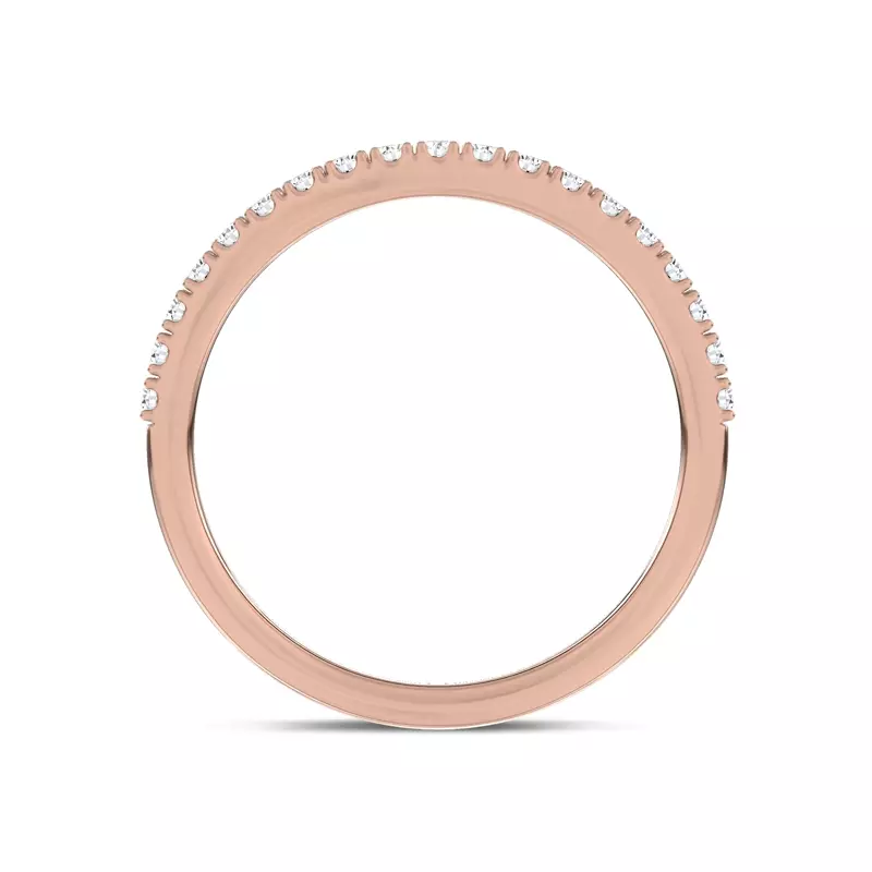 14K Rose Gold Lunare Pavé Lab Band