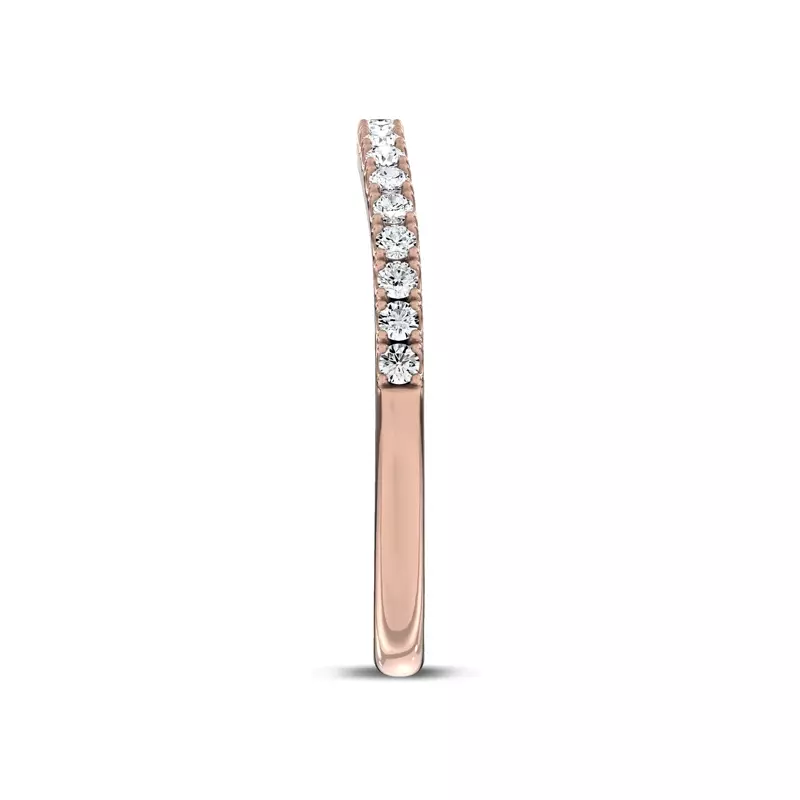 14K Rose Gold Lunare Pavé Lab Band