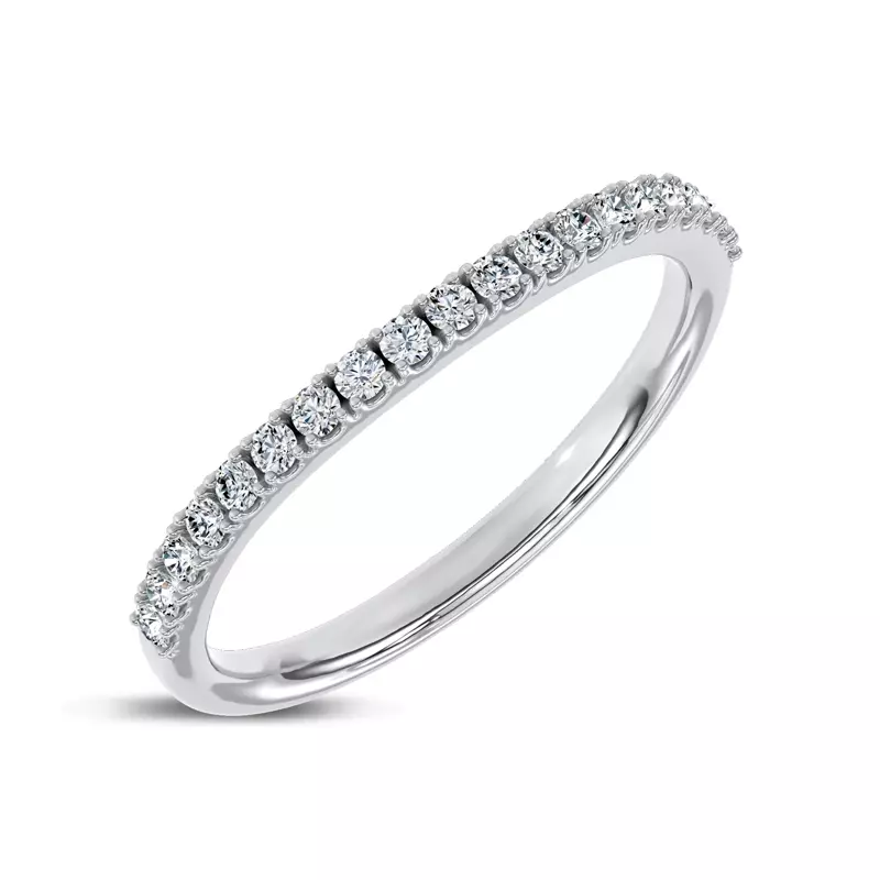 14K White Gold Lunare Pavé Lab Band
