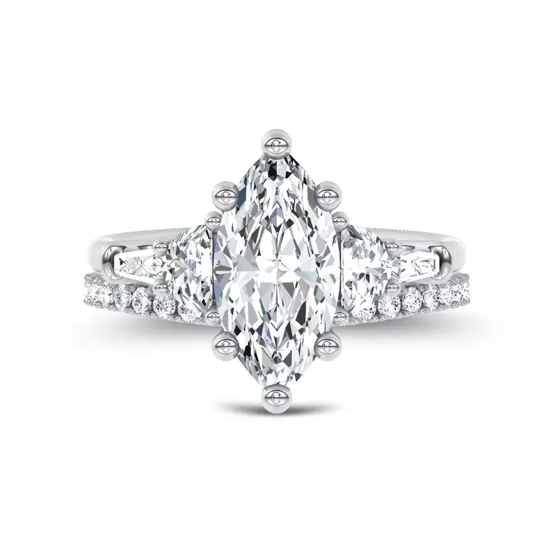 14K White Gold Lunare Pavé Lab Band