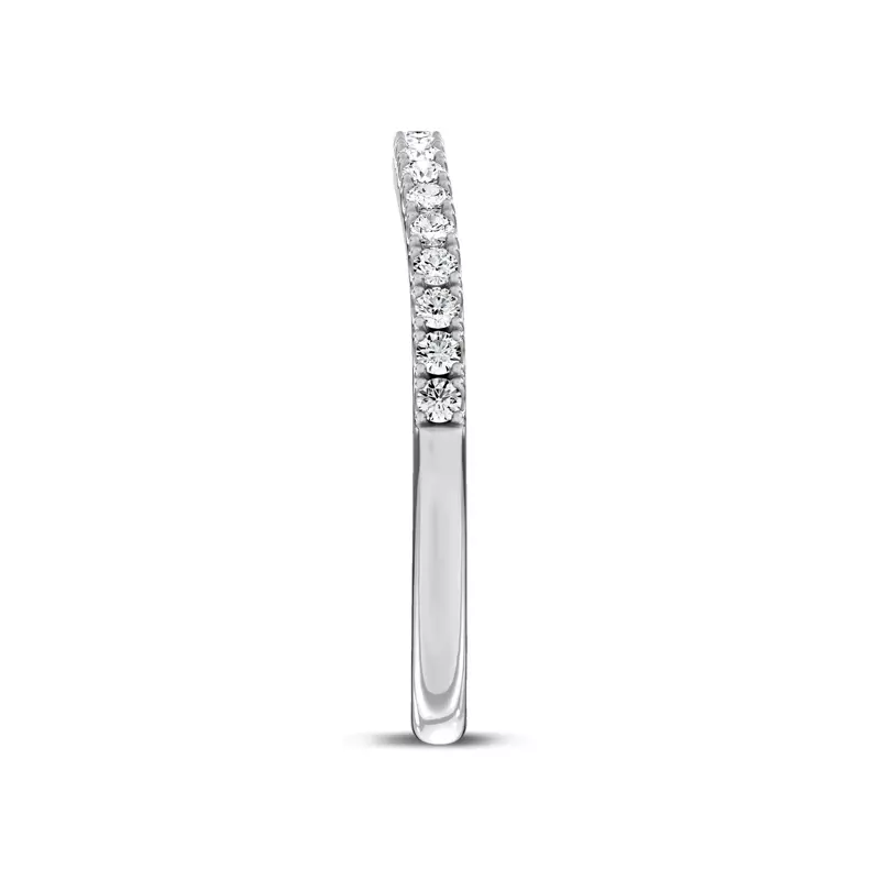 14K White Gold Lunare Pavé Lab Band