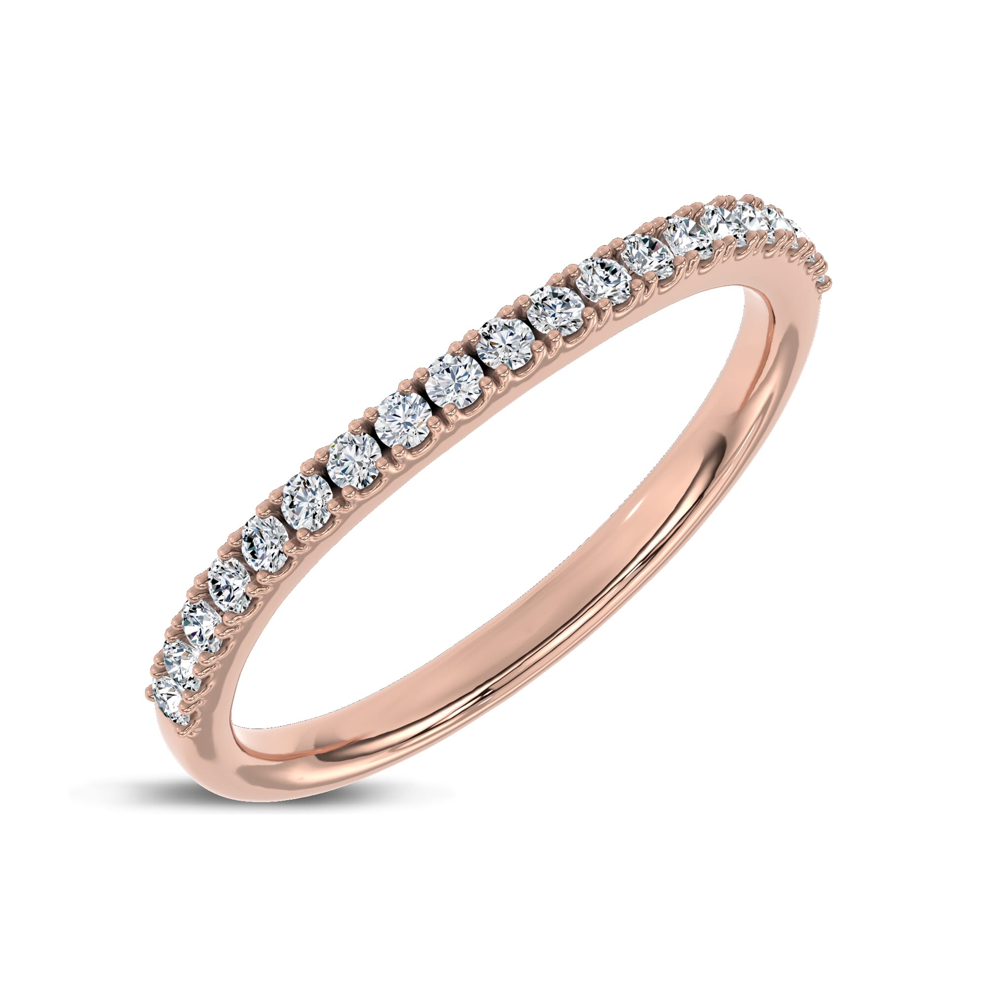 18K Rose Gold Lunare Pavé Lab Band