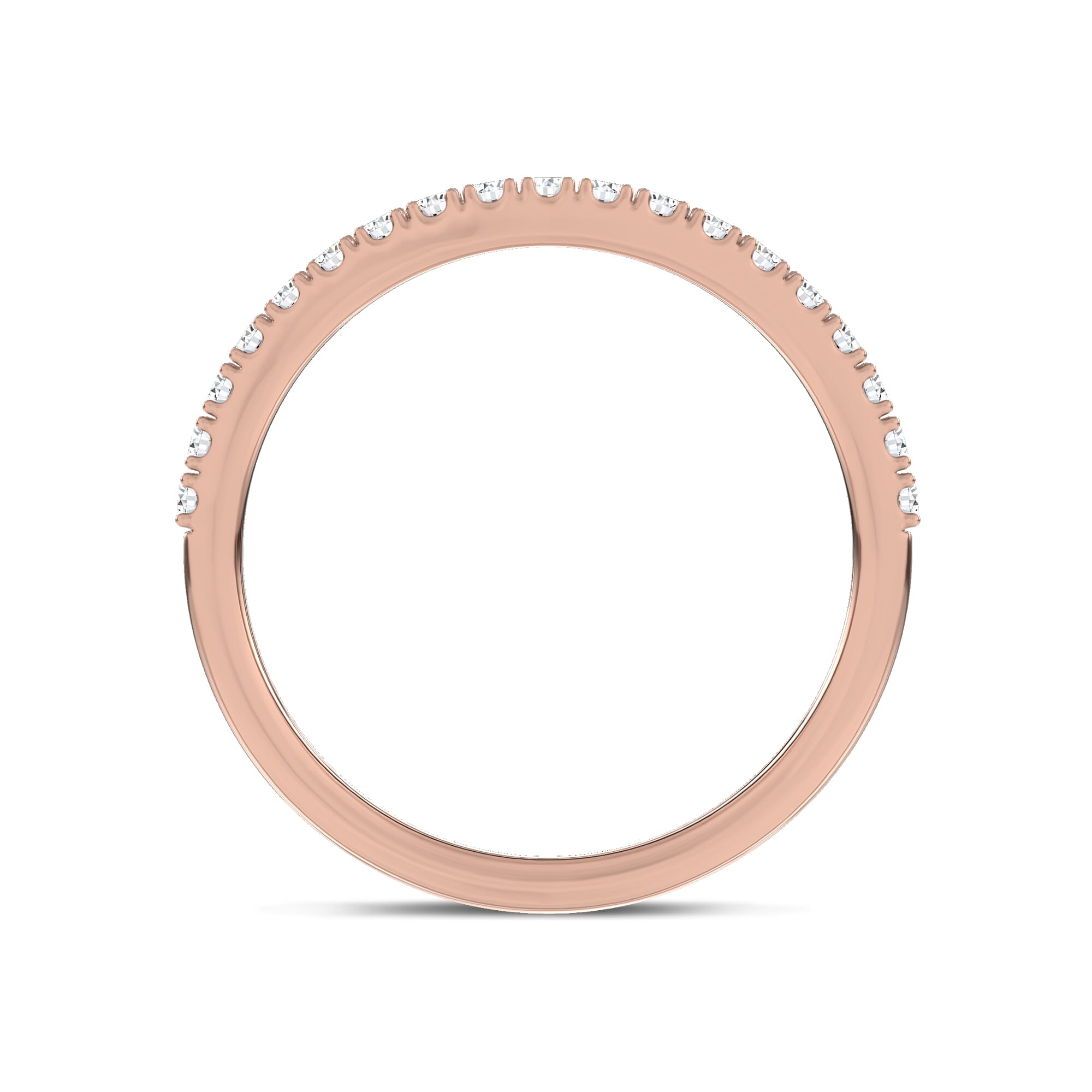 18K Rose Gold Lunare Pavé Lab Band