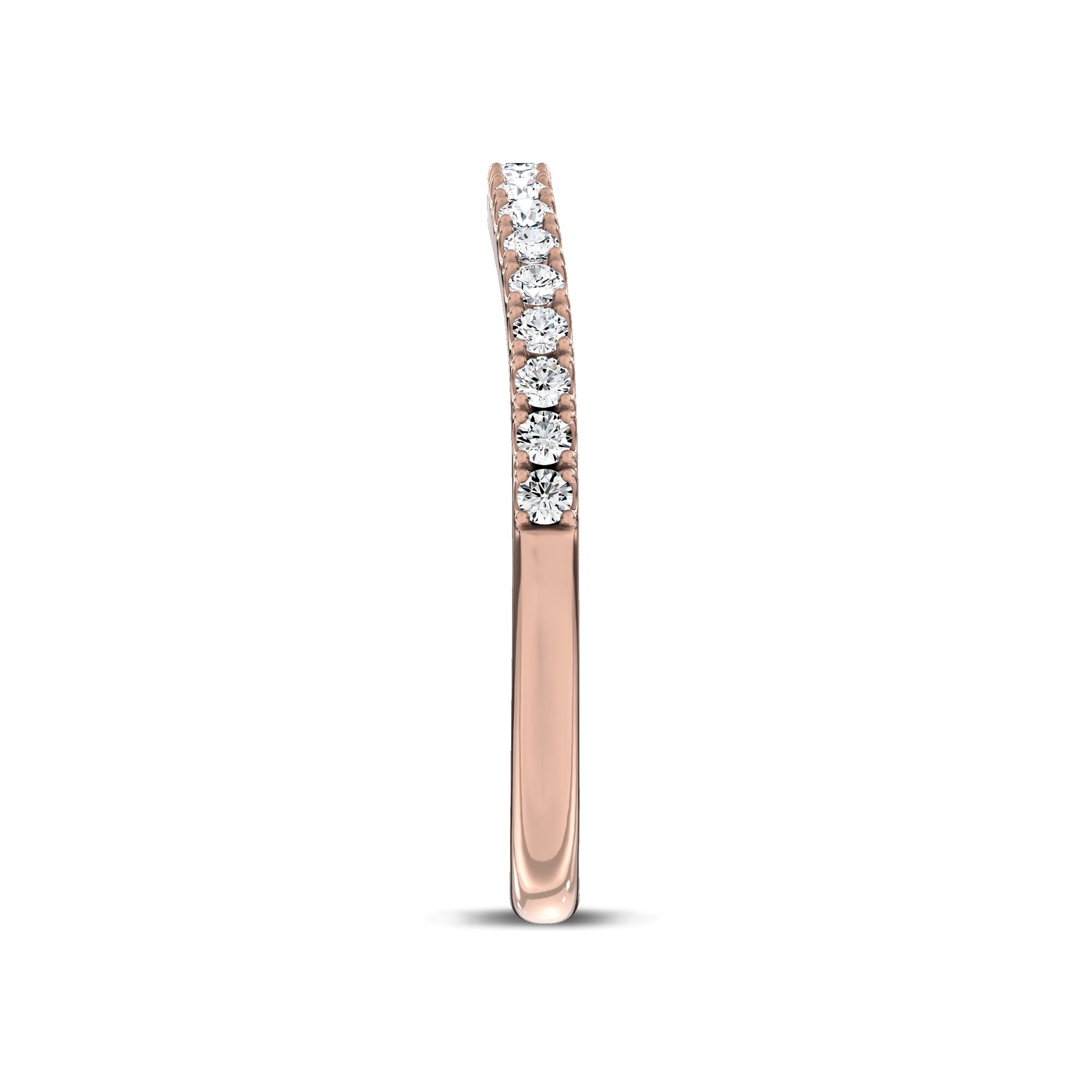 18K Rose Gold Lunare Pavé Lab Band