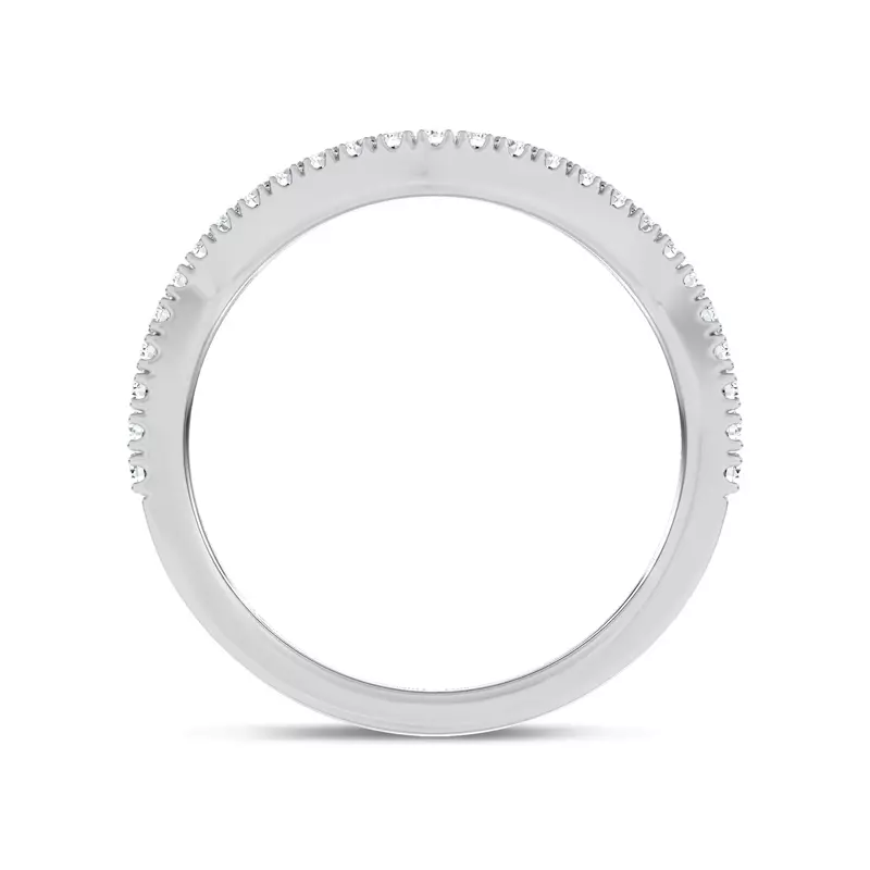 14K White Gold Bellatrix Contour Pavé Band 