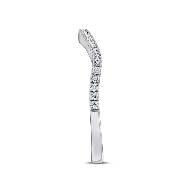 14K White Gold Bellatrix Contour Pavé Band 