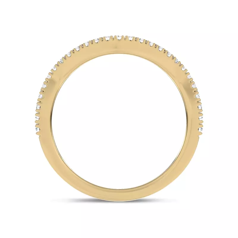 14K Yellow Gold Bellatrix Contour Pavé Band 