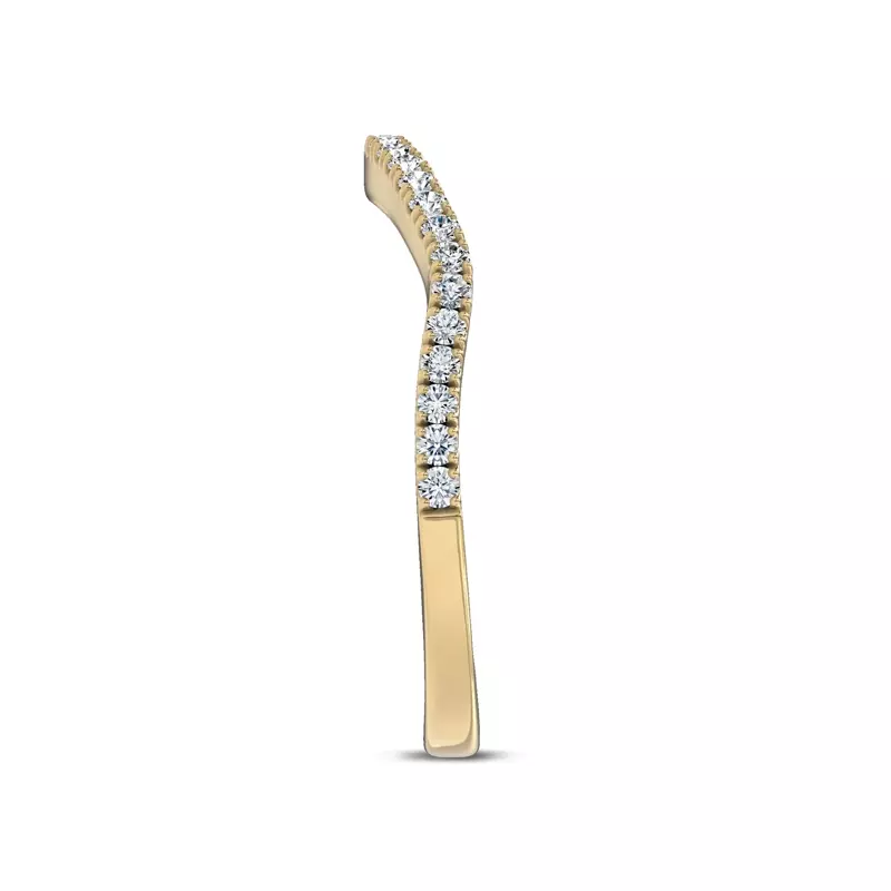 14K Yellow Gold Bellatrix Contour Pavé Band 