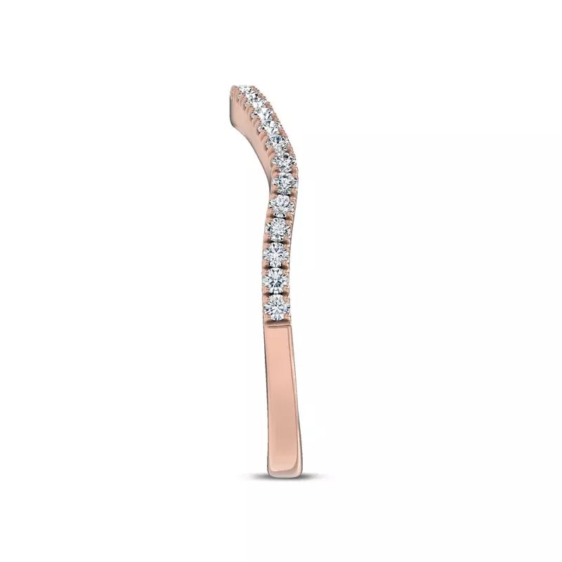 18K Rose Gold Bellatrix Contour Pavé Band 
