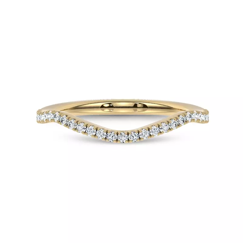 Bellatrix Contour Pavé Band 
