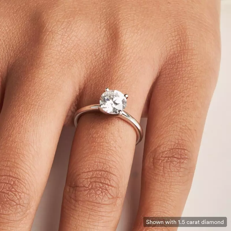 14K White Gold Norah Solitaire Engagement Ring