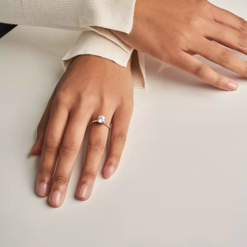 18K Yellow Gold Norah Solitaire Engagement Ring