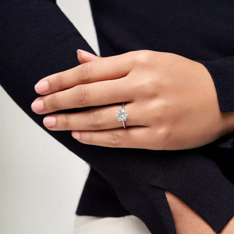 Platinum Maria 6 Prong Solitaire Engagement Ring