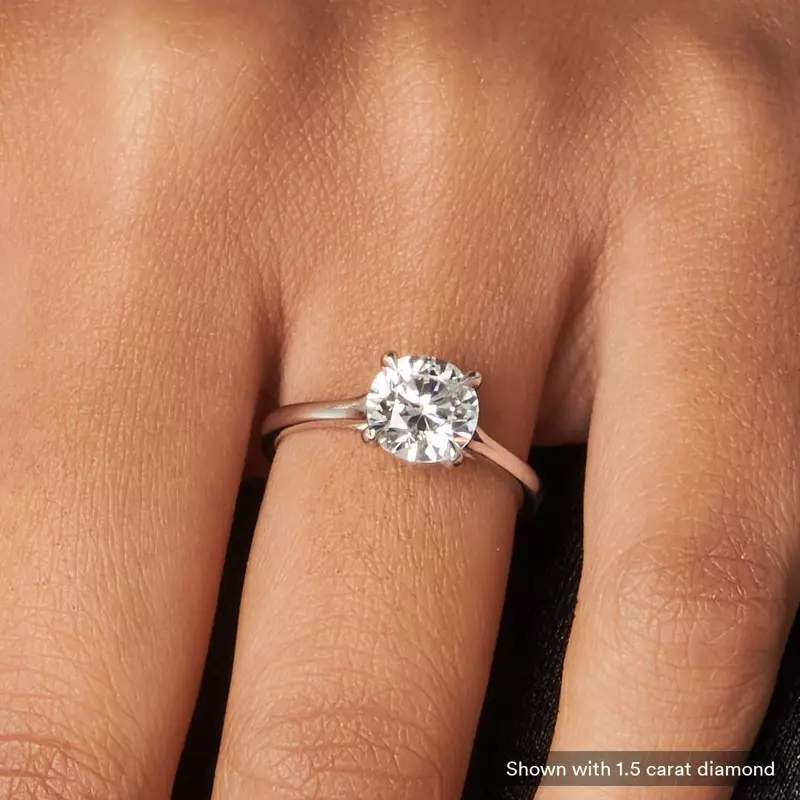 Platinum Isabella Split Shank Solitaire Engagement Ring