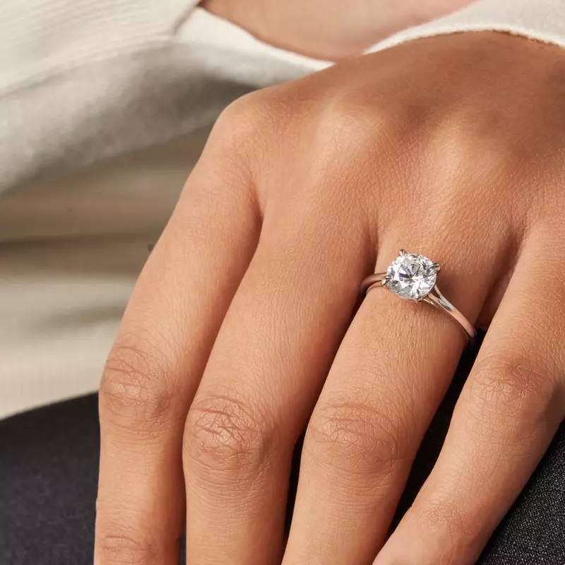 Platinum Isabella Split Shank Solitaire Engagement Ring