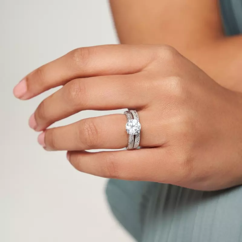 18K White Gold Mila Vintage-Inspired Solitaire Engagement Ring