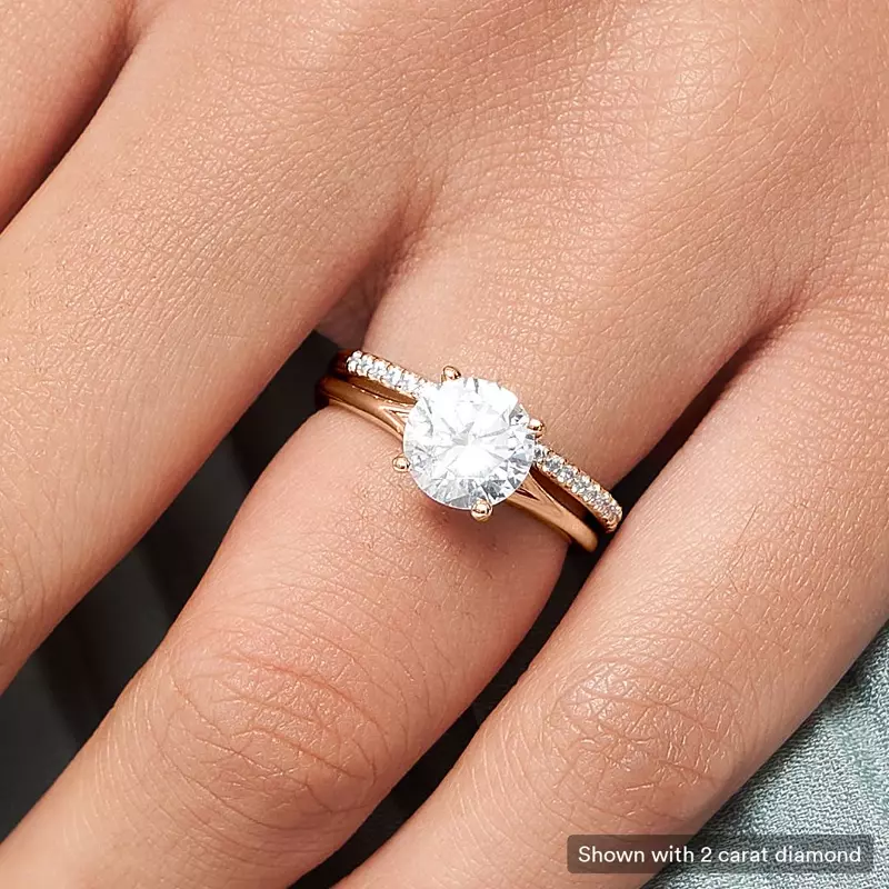 14K Rose Gold Ella Solitaire Engagement Ring