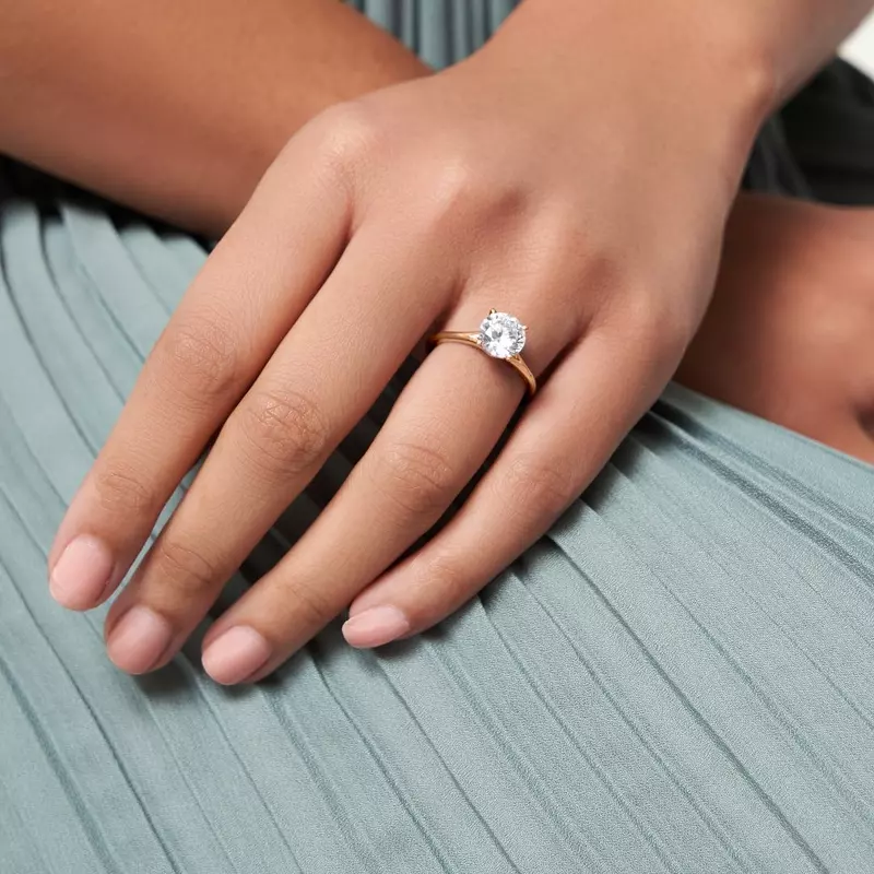 14K Rose Gold Ella Solitaire Engagement Ring