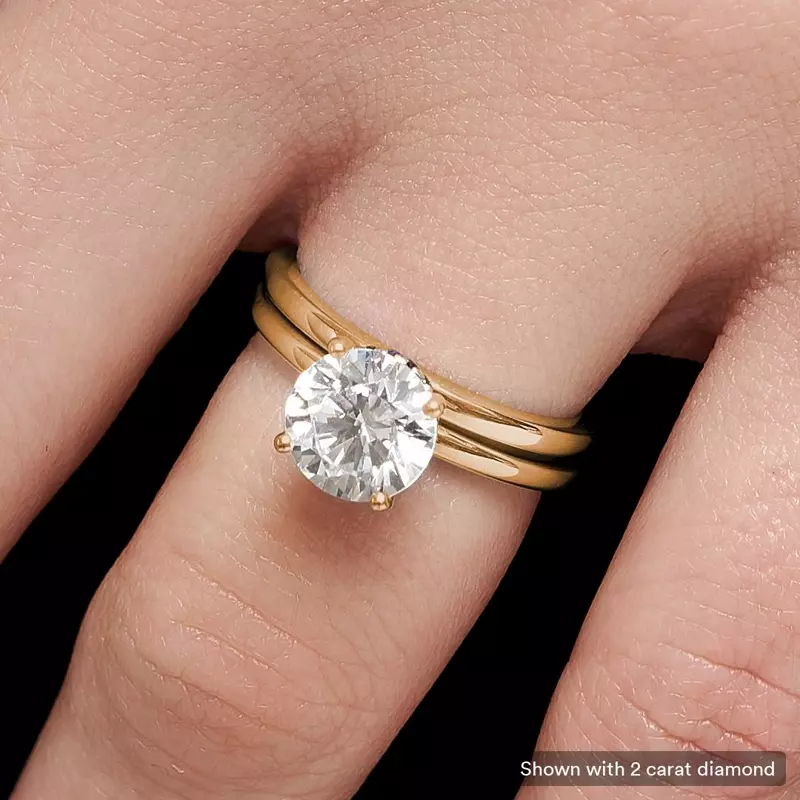 18K Yellow Gold Violeta Sapphire Hidden Halo Engagement Ring