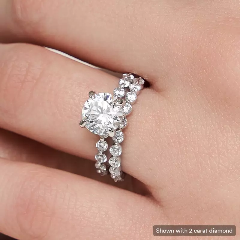 Platinum Bliss Grand Shared Prong Diamond Engagement Ring