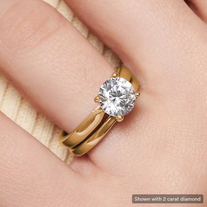 18K Yellow Gold Aarya Trellis Solitaire Engagement Ring