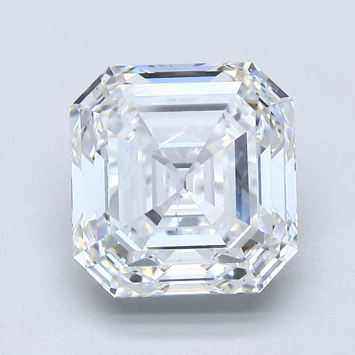 4.06ct F VS2 Rare Carat Ideal Cut Asscher Diamond