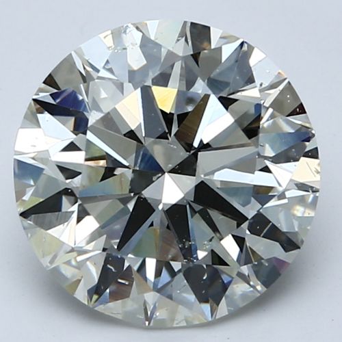 4.01ct I SI2 Rare Carat Ideal Cut Round Diamond