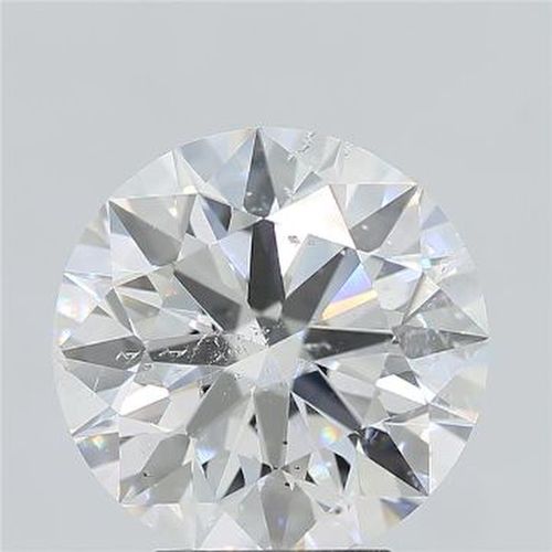 3.67ct D SI2 Rare Carat Ideal Cut Round Diamond