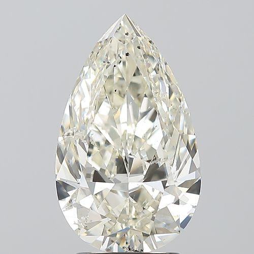 3.01ct J SI2 Rare Carat Ideal Cut Pear Diamond
