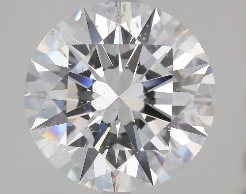 6.06ct E SI2 Rare Carat Ideal Cut Round Diamond