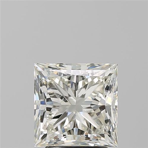 3.02ct K SI2 Rare Carat Ideal Cut Princess Diamond