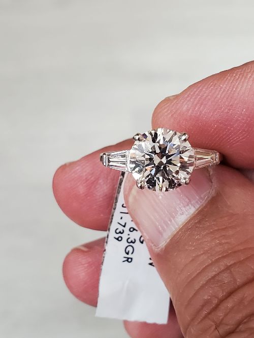 3.40ct F VS1 Rare Carat Ideal Cut Round Diamond