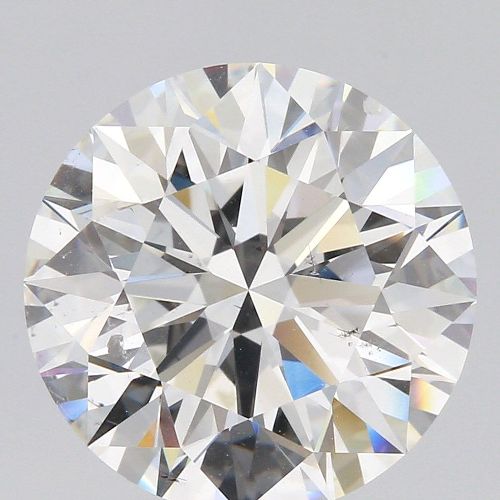 5.04ct F SI1 Rare Carat Ideal Cut Round Diamond