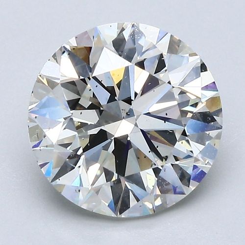 2.95ct I SI2 Rare Carat Ideal Cut Round Diamond