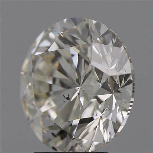 4.18ct J SI2 Rare Carat Ideal Cut Round Diamond