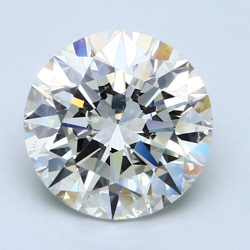 6.01ct K SI2 Rare Carat Ideal Cut Round Diamond